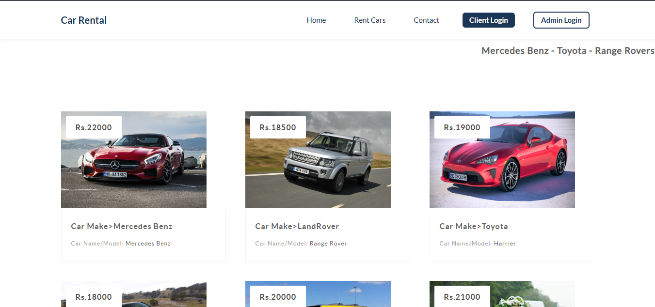 Modern Car Rental System Project: Source Code Included